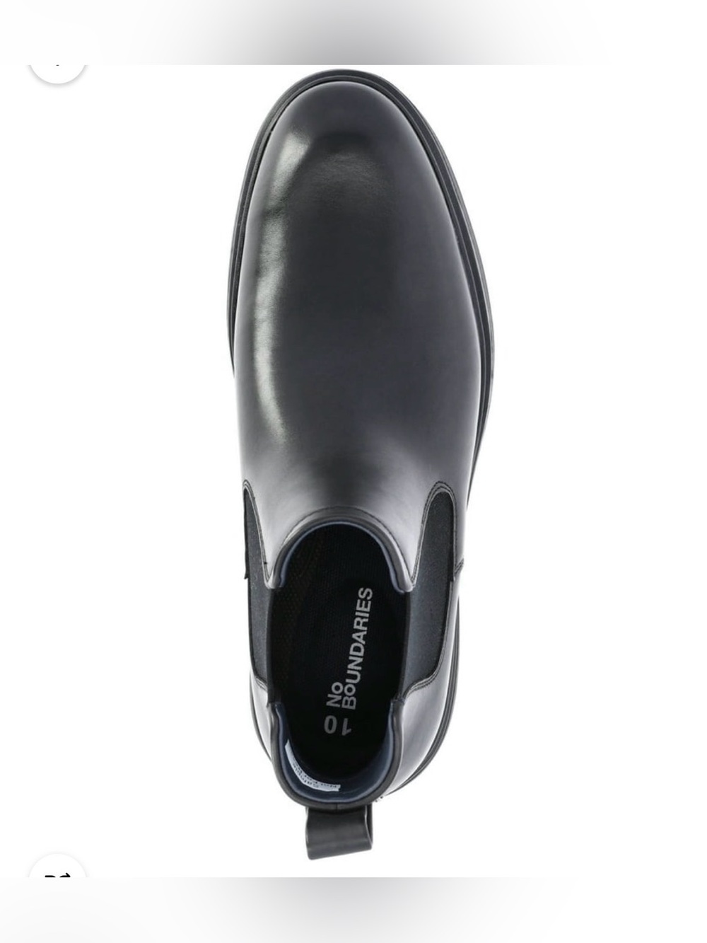 No Boundaries black Men's Garda faux Leather Chelsea Boots NEW - Picture 6 of 9